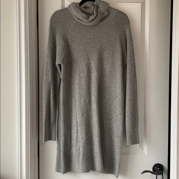 Grey Knit Sweater Dress - Picture 2 of 6